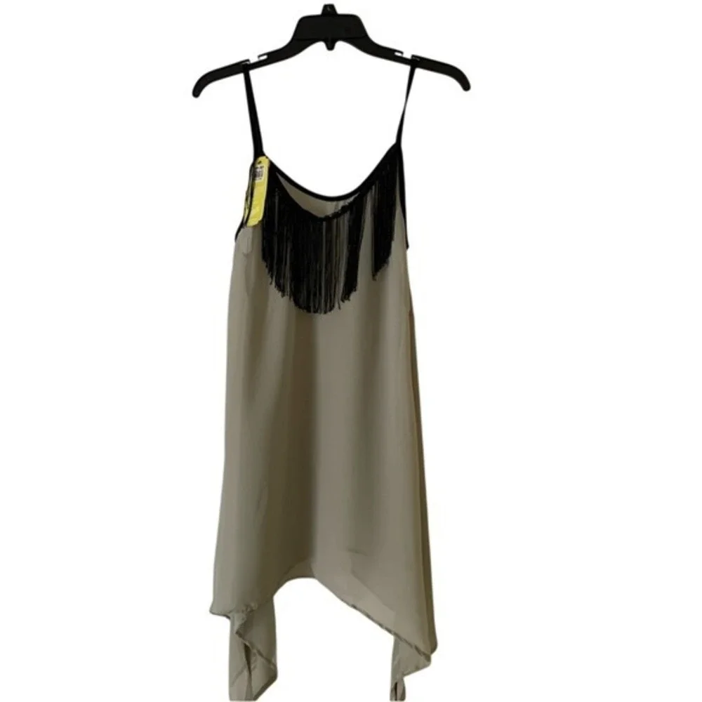 IRGUS.NWT.Sheer beach coverup.Light pale green. Native‎ trim on side. Sml.